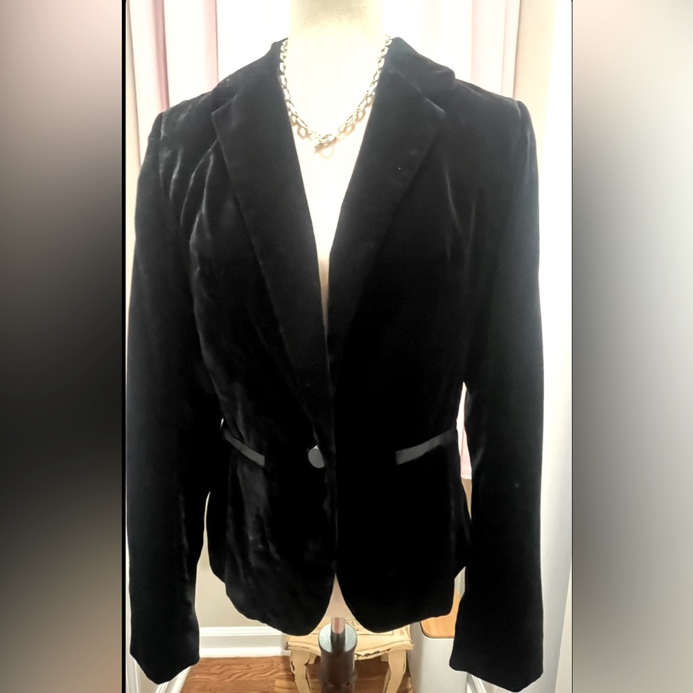 Black Velvet fitted blazer